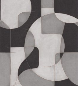 Op'art Wallpaper by Casadeco Gris / Noir