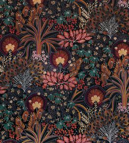 Opium Fabric by Casamance Pourpre / Petrole
