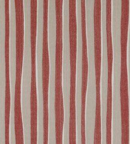 Orchard Stripe Outdoor Fabric by Fermoie Red