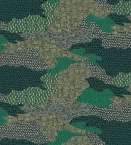 Ordnance Survey Fabric by Parker & Jules Multi Green