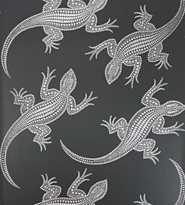 Komodo Wallpaper by Osborne & Little Black/Silver