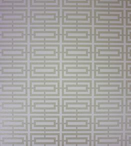 Kikko Trellis Vinyl Wallpaper by Osborne & Little Linen/Pale Gilver