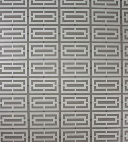 Kikko Trellis Vinyl Wallpaper by Osborne & Little Cocoa/Pale Gilver