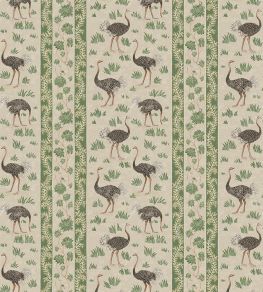Ostrich Stripe Wallpaper by Josephine Munsey Khaki and Green
