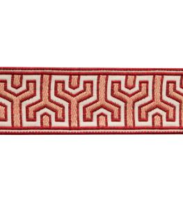 Otero Embroidered Border Trimming by Samuel & Sons Cactus Bloom