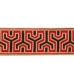 Otero Embroidered Border Trimming by Samuel & Sons Pinon
