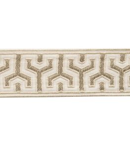 Otero Embroidered Border Trimming by Samuel & Sons White Sands