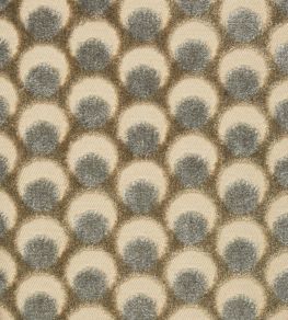 Ottoman Spot in Cut Velvet Fabric by Liberty Pewter
