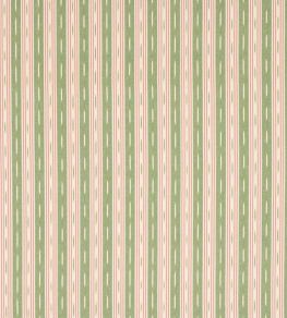 Oxley Stripe Fabric by Jane Churchill Green/Pink