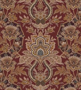 Paisley Damask Fabric by Warner House Cinnabar