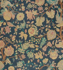 Palampore Trail Wallpaper by Liberty Pewter Blue