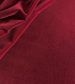 Palis Velvet Fabric by Ian Sanderson Queens Red