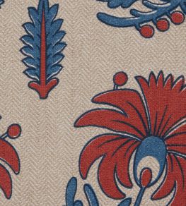 Palm Parade in Dundee Fabric by Liberty Lapis