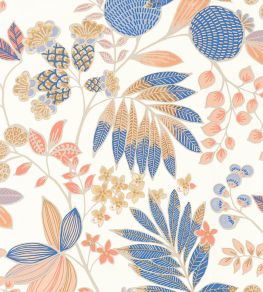 Palm Springs Wallpaper by Casadeco Indigo / Peche