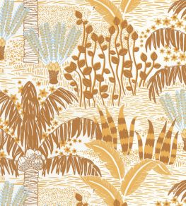 Palmeraie Wallpaper by Caselio Safran Bleu