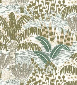 Palmeraie Wallpaper by Caselio Vert Olive
