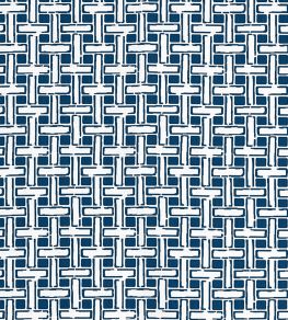 Panama Matelasse Fabric by Thibaut Navy