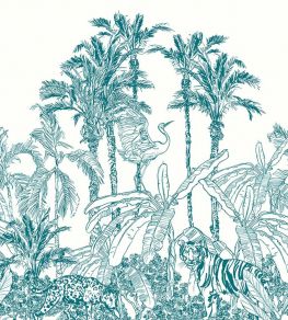 La Jungle Enchantee Mural by Caselio Bleu