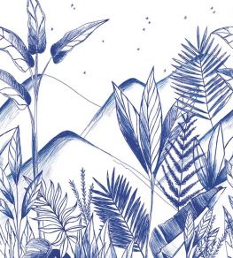 Tropical Night Mural by Caselio Midnight Blue