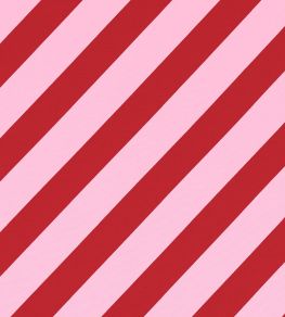 Paper Straw Stripe Fabric by Harlequin Ruby/Rose