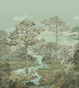 Paradise Mural in Green by Eijffinger Green