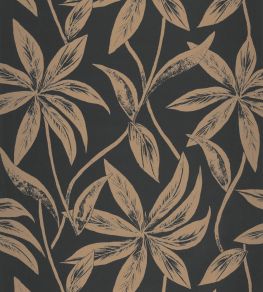 Paradisio Wallpaper by Caselio Noir Cuivre