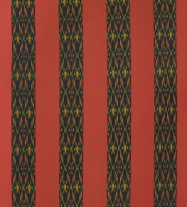 Patola Stripe Fabric by Jim Thompson Henna