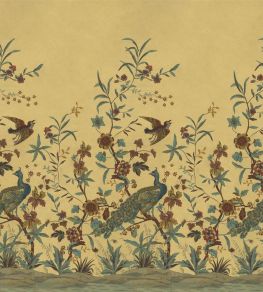 Peacock Toile Scene 1 Mural by Designers Guild Sepia