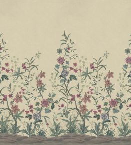 Peacock Toile Scene 2 Mural by Designers Guild Parchment