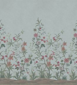 Peacock Toile Scene 2 Mural by Designers Guild Sky Blue