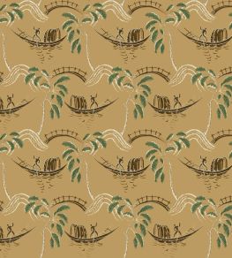 Peggy Fabric by Nina Campbell Ochre/Olive