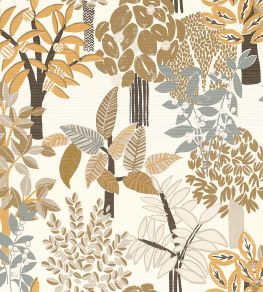 Peradeniya Wallpaper by Casamance Blanc/Mordore