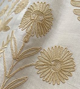 Persian Daisy Fabric by Ian Sanderson Buttermilk