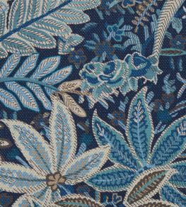 Persian Voyage in Amersham Linen Fabric by Liberty Lapis