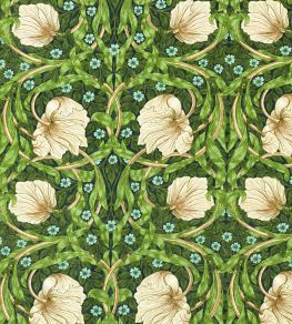 Pimpernel Velvet Fabric by Morris & Co Midnight Fields