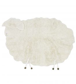 Pink Nose Sheep Rug by Lorena Canals Sheep White