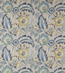 Piper Fabric by Jane Churchill Navy/Ochre