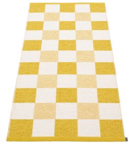 Pix Rug by Pappelina Mustard/Vanilla/Pale Yellow