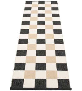 Pix Runner Rug by Pappelina Black/Vanilla/Beige