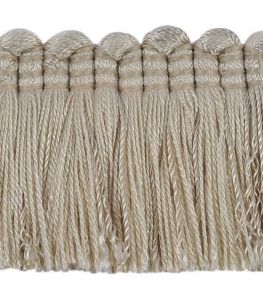 Plain Mat Moss Fringe 45mm Trimming by Houles Neutral