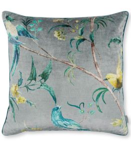 Pluma Velvet Cushion 65 x 65cm by Romo Jade