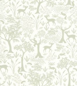 Poetic Forest Wallpaper by Casadeco Vert Amande