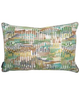 Point De Vue Cushion 40 x 60cm by Casamance Vert Moutarde
