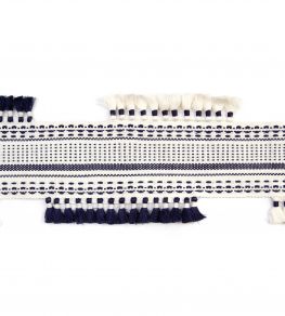 Pom Parade Border Trimming by Christopher Farr Cloth Dark Indigo
