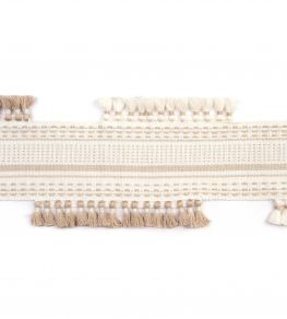 Pom Parade Border Trimming by Christopher Farr Cloth Natural