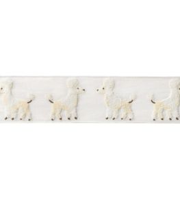 Poodle Boucle Border Trimming by Samuel & Sons Cream