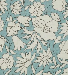 Poppy Meadow in Landsdowne Linen Fabric by Liberty Lichen