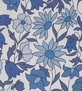Poppy Meadowfield in Landsdowne Linen Fabric by Liberty Lapis