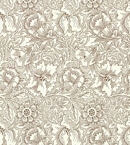 Poppy Wallpaper by Morris & Co Cream/Chocolate