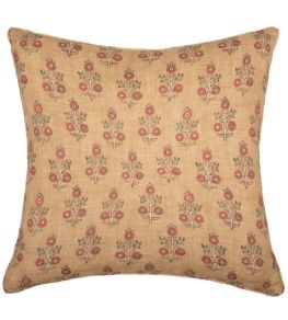 Poppy Sprig Cushion 50 x 50cm by GP & J Baker Ochre
